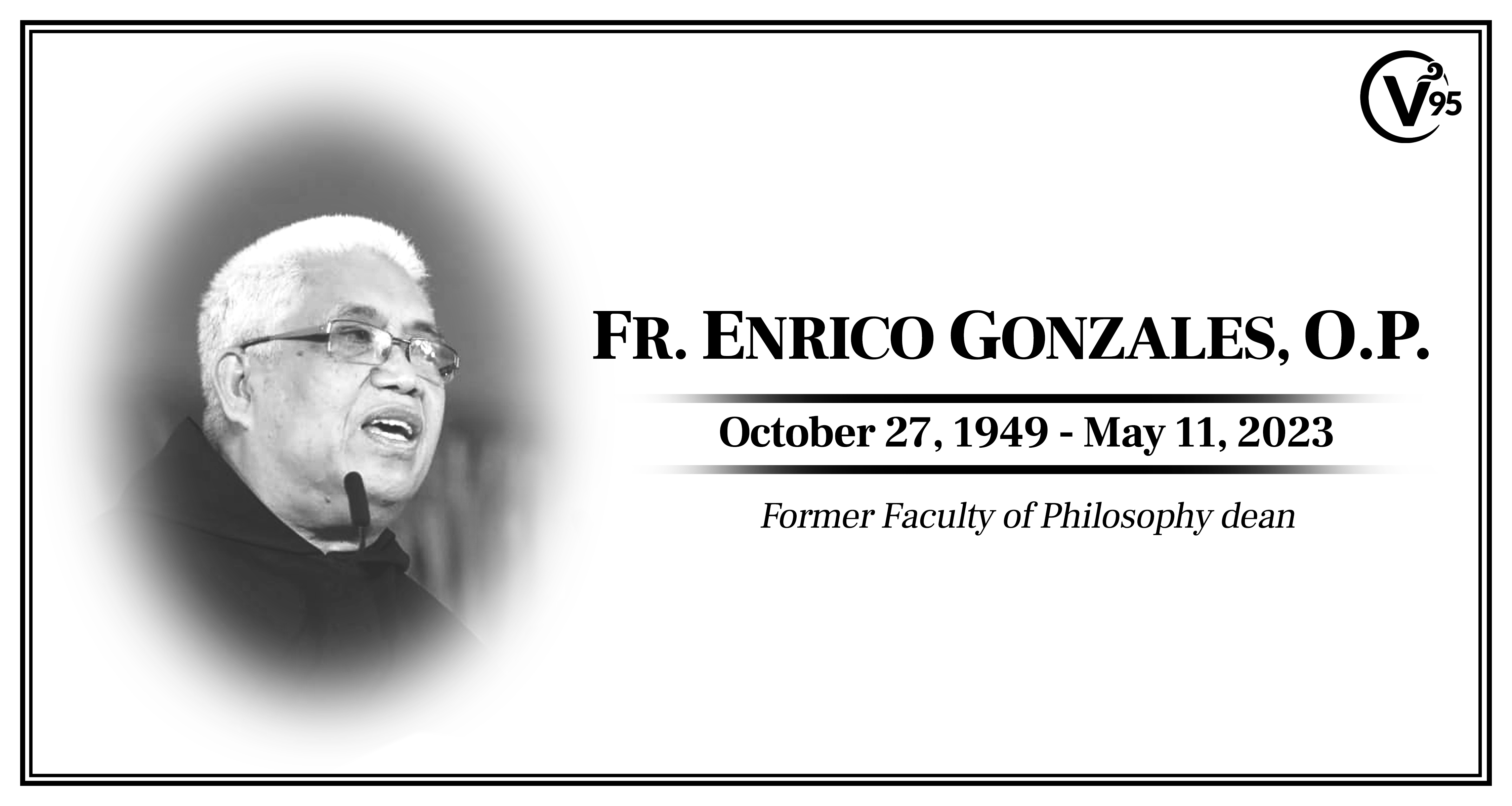 Former philosophy dean Fr. Enrico Gonzales, 73 | The Varsitarian